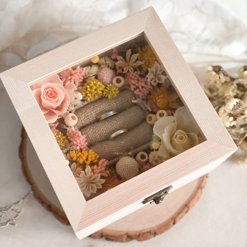 愛的故事 x 不凋乾燥花戒指木盒