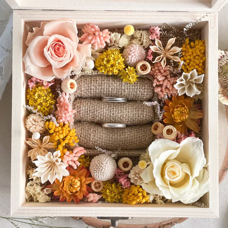 愛的故事 x 不凋乾燥花戒指木盒