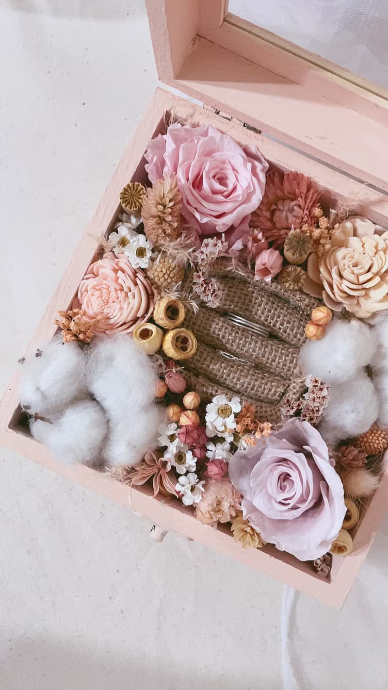 愛的故事 x 不凋乾燥花戒指木盒