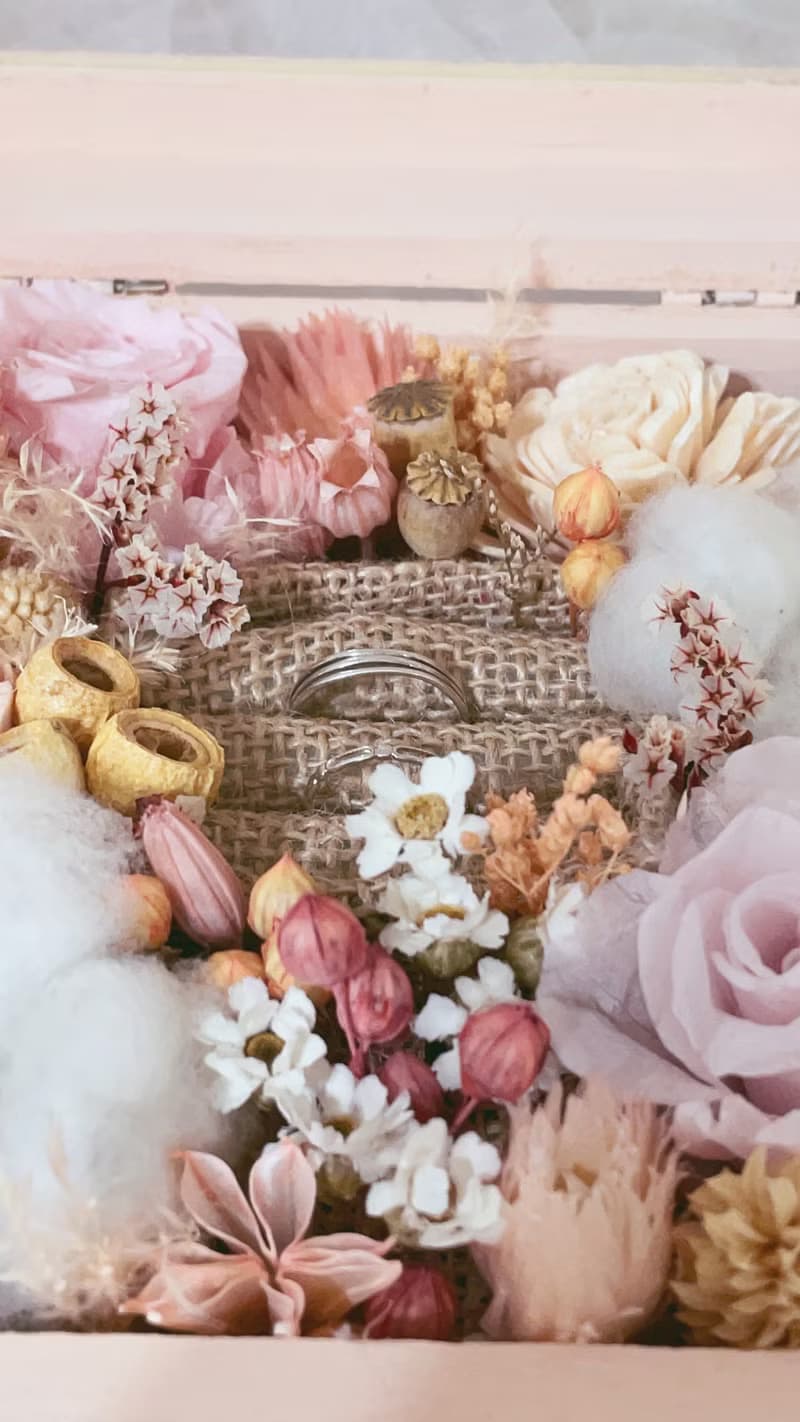 愛的故事 x 不凋乾燥花戒指木盒