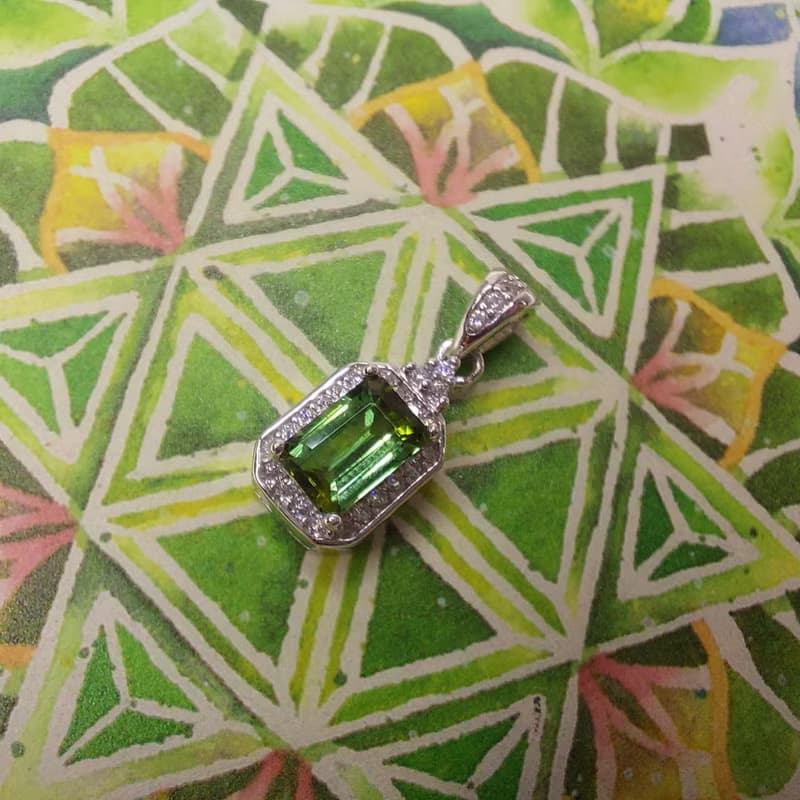 天然綠碧璽項鍊