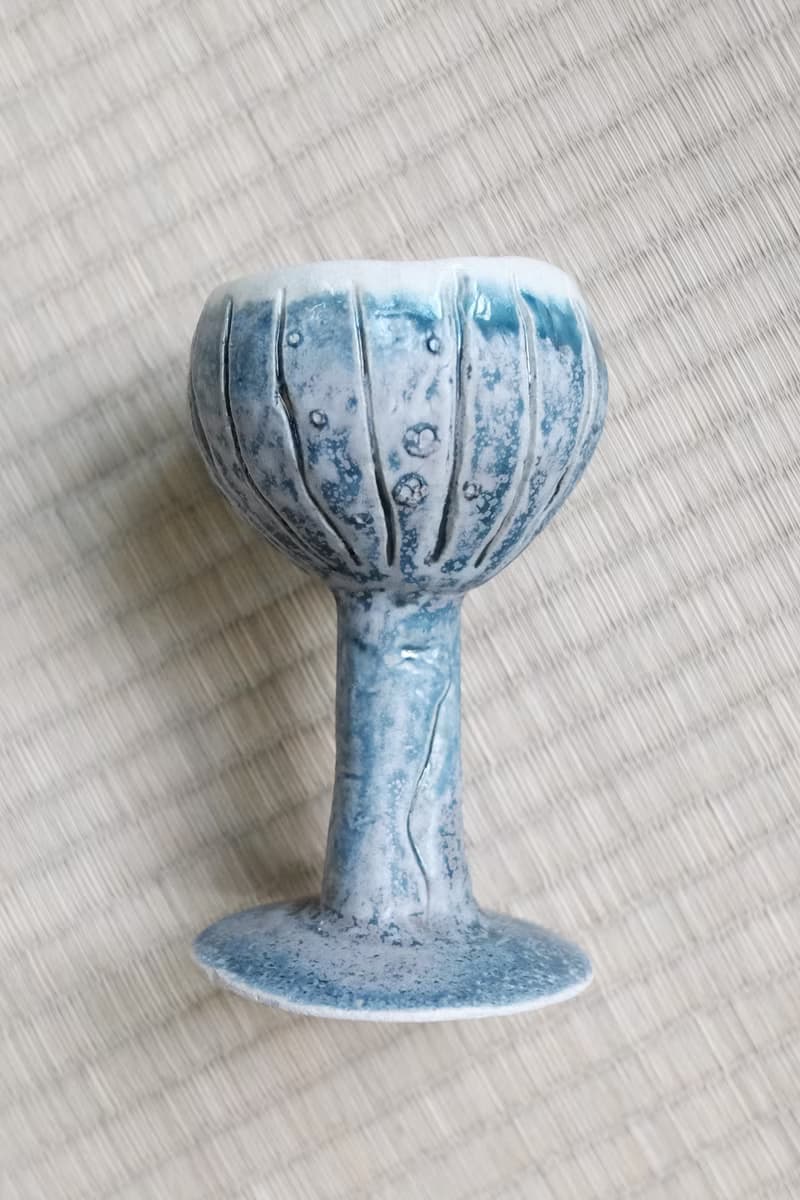 【藍色酒杯】手作陶杯/器