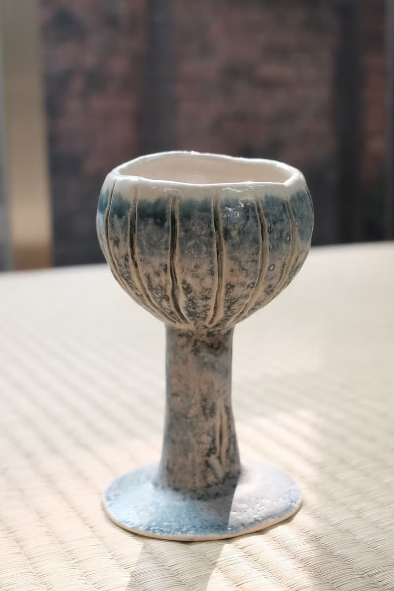 【藍色酒杯】手作陶杯/器