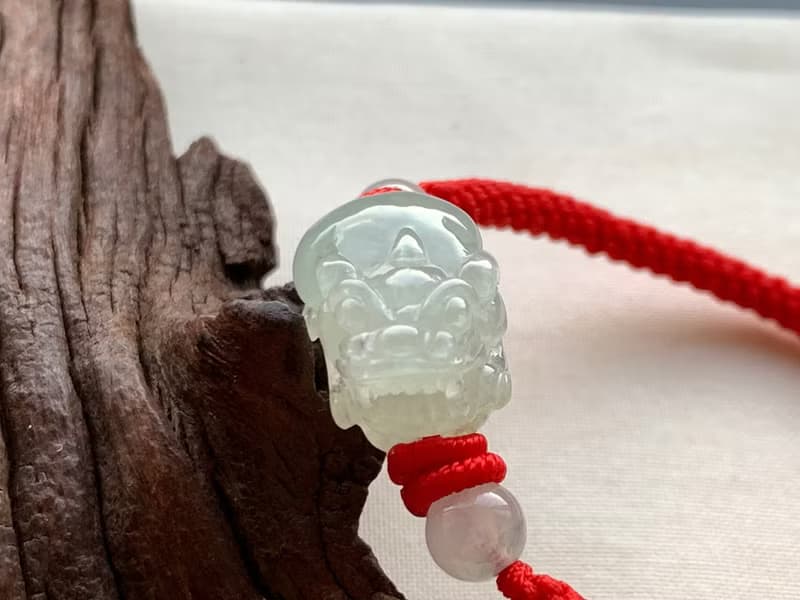快速出貨 免費開光 天然A貨緬甸玉翡翠招財貔貅手鍊 冰種翡翠