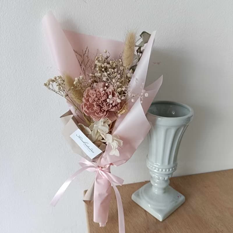 畢業花束禮物 香水瓶金莎愛心型永生玫瑰花束情人節生日告白求