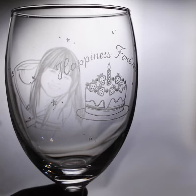 270cc【生日快樂祝福杯】(寫實版) 好友生日禮物 草莓蛋糕 肖像