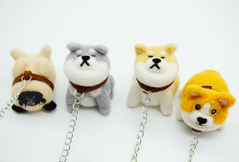 MoonMade【寶寶不回家系列】 黃色柴犬 柴柴 秋田犬 羊毛氈狗狗 拒絕犬鑰匙圈 掛飾 電話繩 手機繩 新年禮物 搞笑 情人節禮物 生日禮物