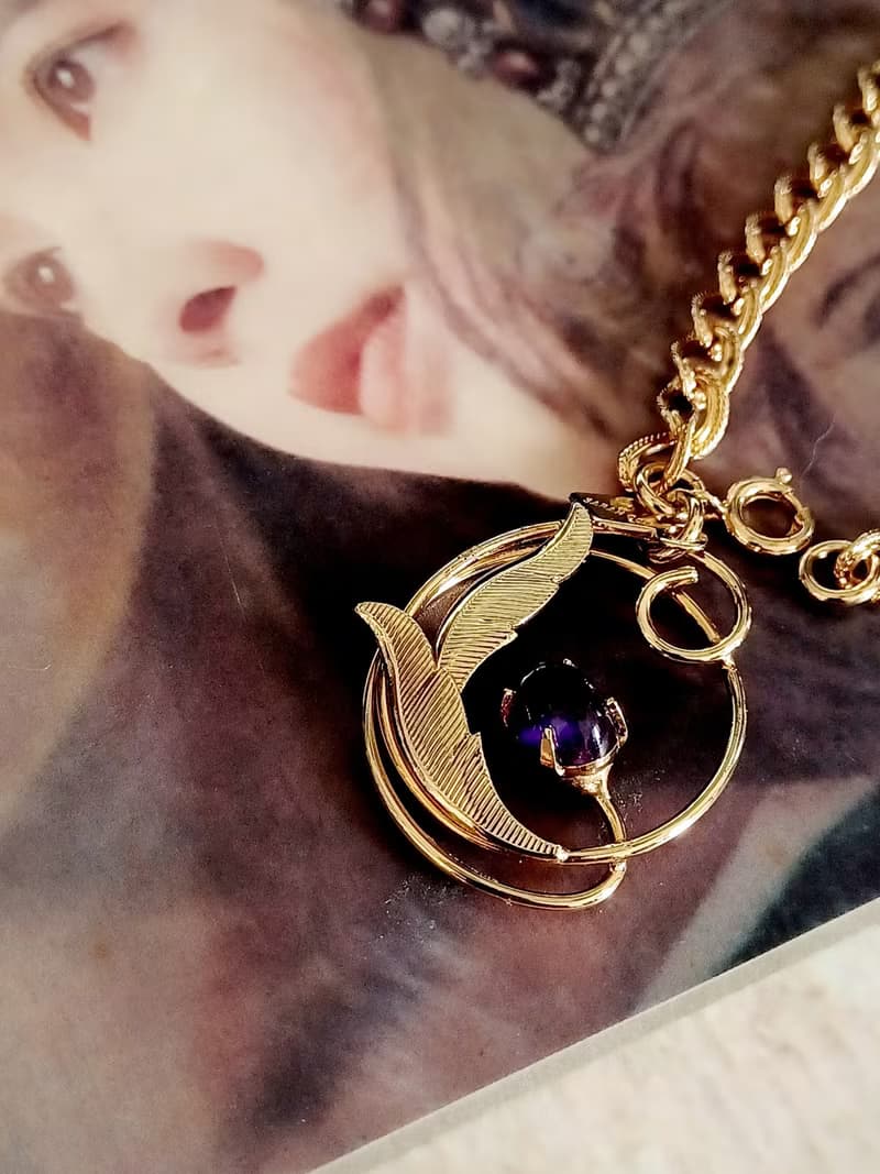 vintage jewelry SARAH COV 典雅金色藤葉 手鍊