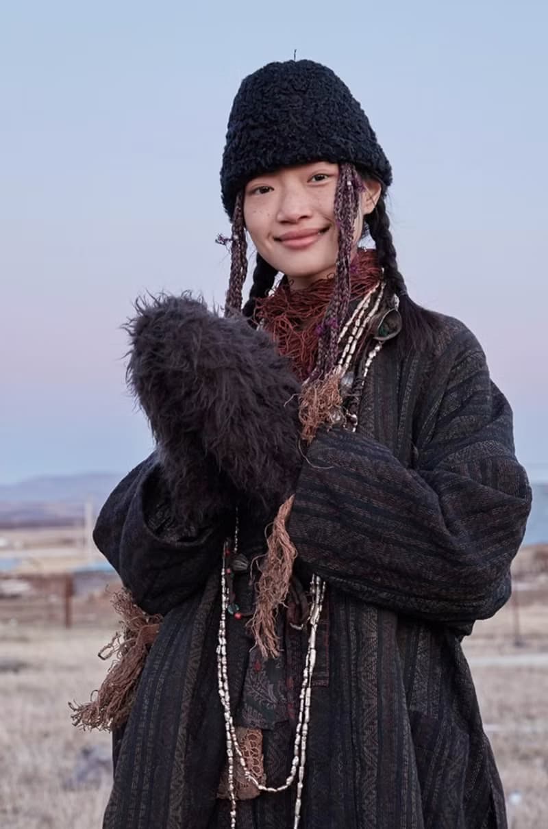 復古文青 羊毛混紡保暖手套