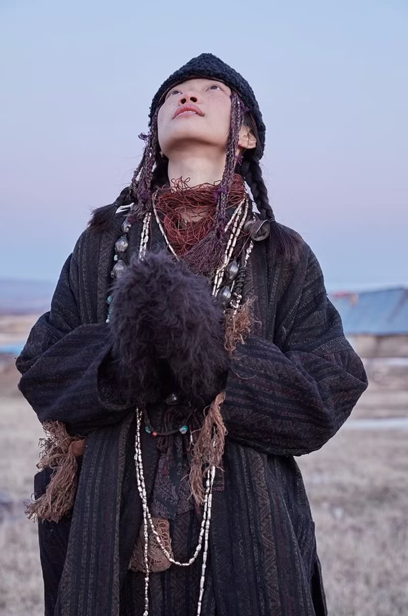 復古文青 羊毛混紡保暖手套