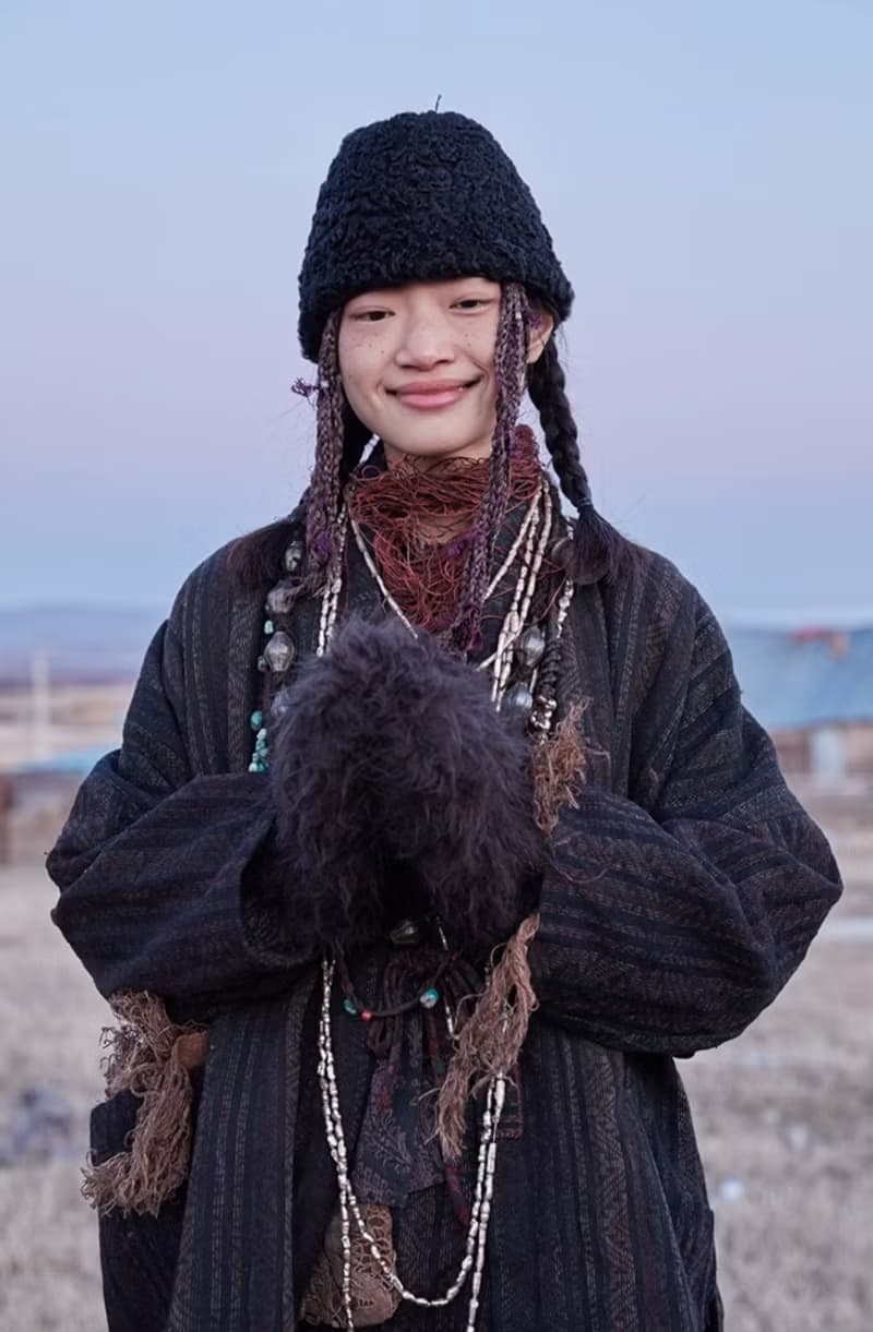 復古文青 羊毛混紡保暖手套