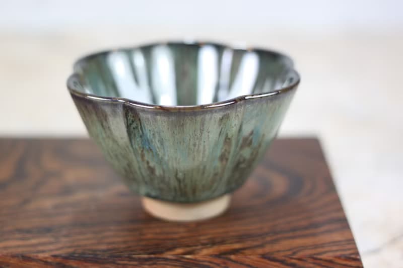 【送禮好物】森林 天目釉 花瓣茶杯 茶碗 鶯歌名家葉敏祥作品