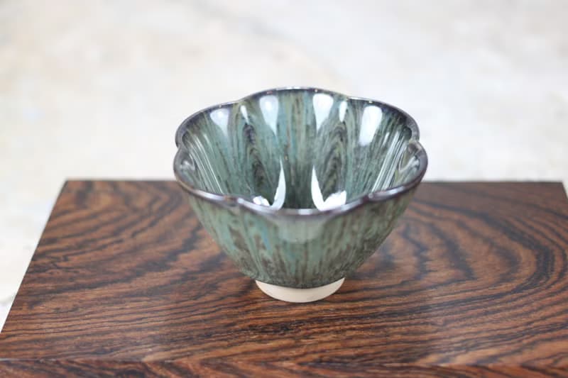 【送禮好物】森林 天目釉 花瓣茶杯 茶碗 鶯歌名家葉敏祥作品