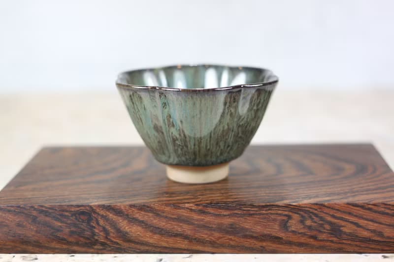 【送禮好物】森林 天目釉 花瓣茶杯 茶碗 鶯歌名家葉敏祥作品