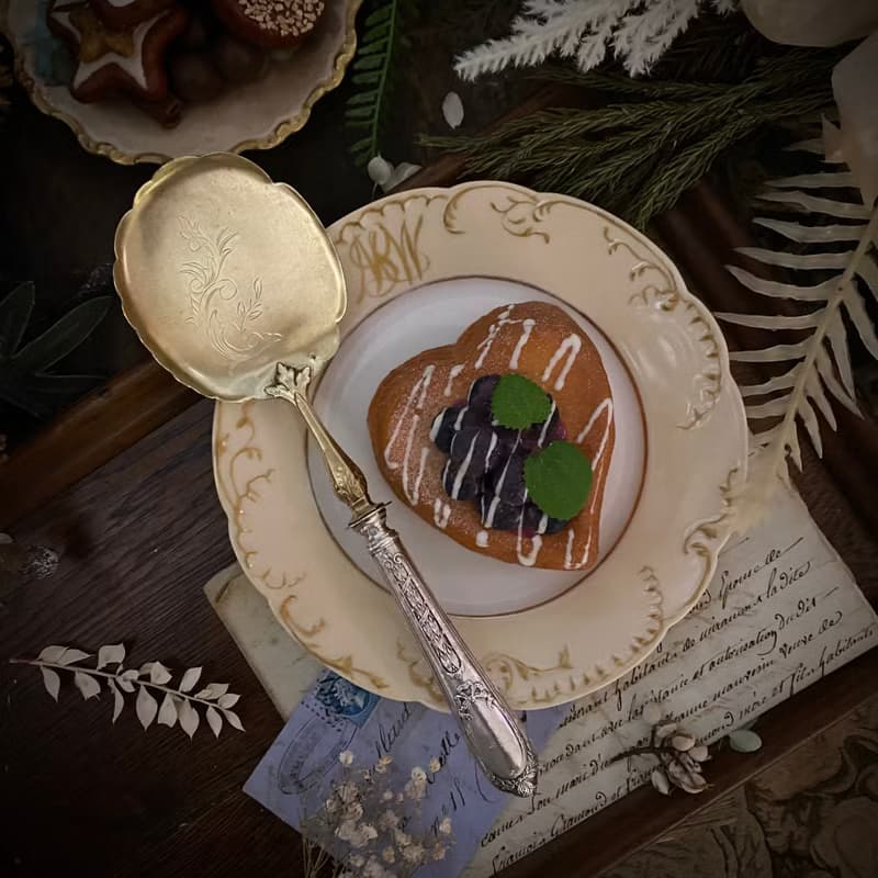 法國 Belle Époque × 路易十六復興風格 蝴蝶結紋 純銀冰淇淋鏟