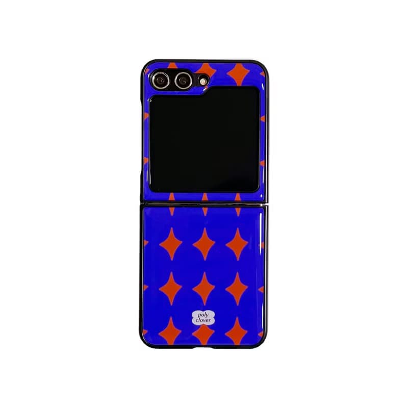 Dia - Galaxy Z Flip 5 Epoxy bumper phone case (blue)