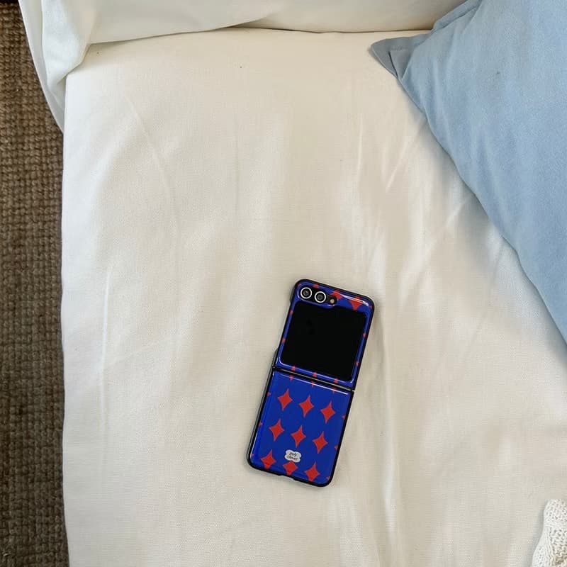 Dia - Galaxy Z Flip 5 Epoxy bumper phone case (blue)