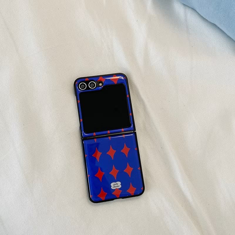 Dia - Galaxy Z Flip 5 Epoxy bumper phone case (blue)