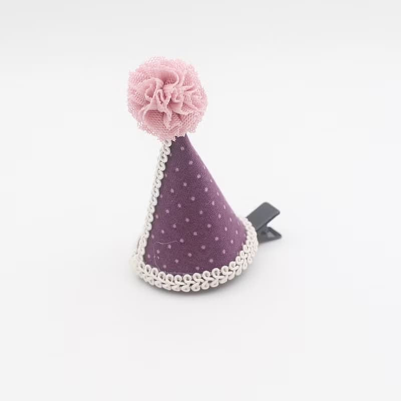 Baby dot cone hat hairclip,happybirthday,party,party hat,cone hat,