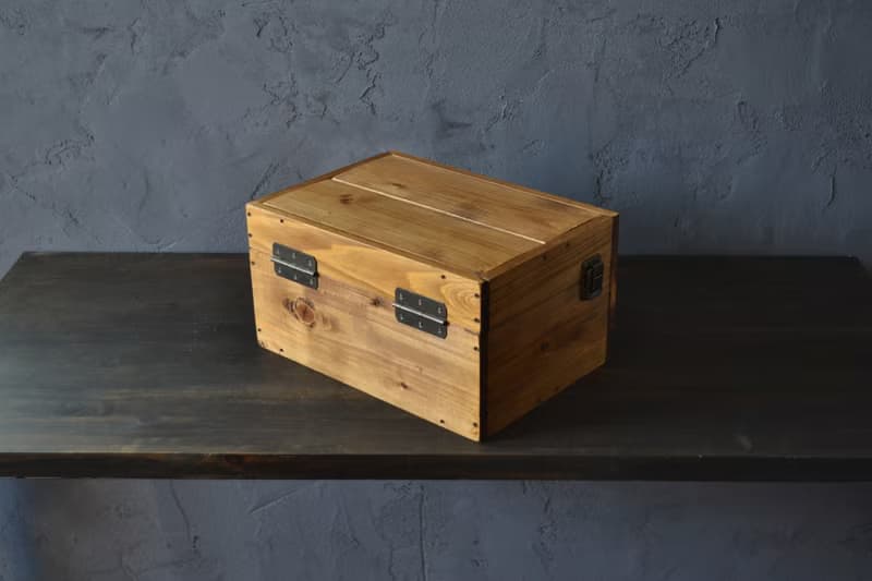 0310mito 木製ケース 日本産ひのきのトランクBOX Lサイズ