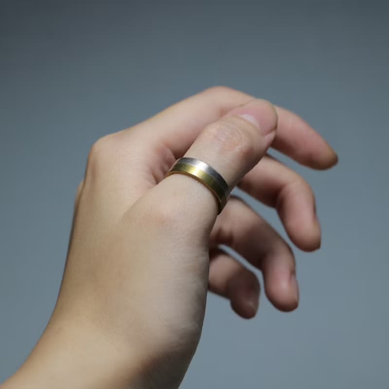 拼接系列 | 一半的美好 純銀黃銅戒指