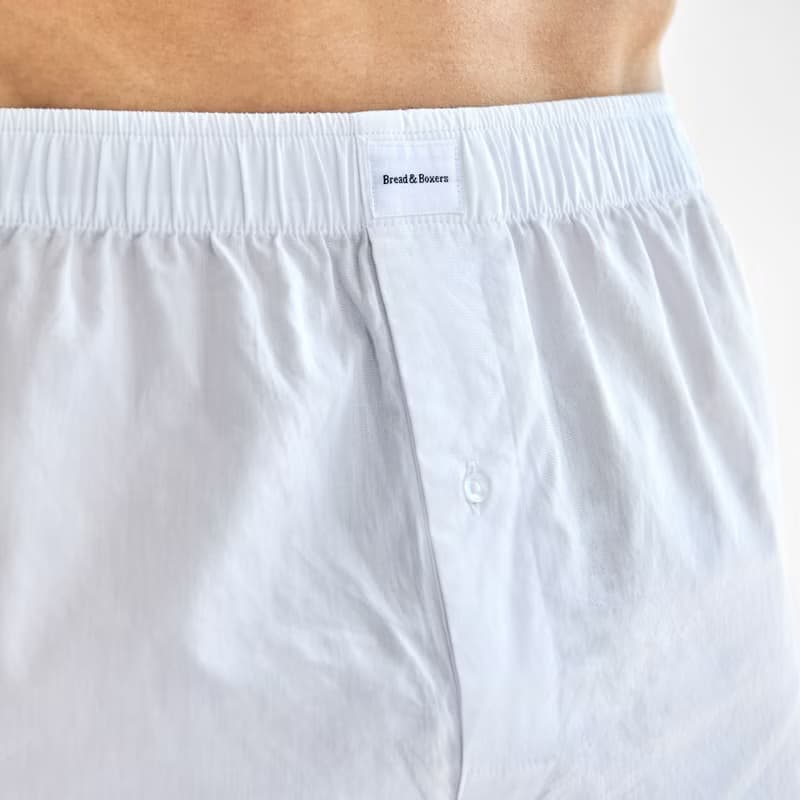 北歐極簡 - 2入組 - Boxer Short 有機棉男用鬆身四角內褲 (白)