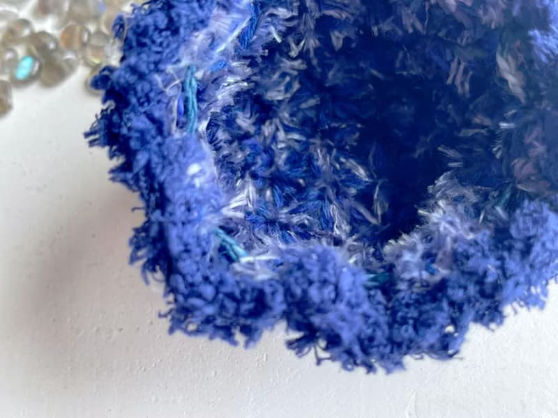 Knitting 生命之花束口袋 - 靛藍光 眉心輪 敷袋