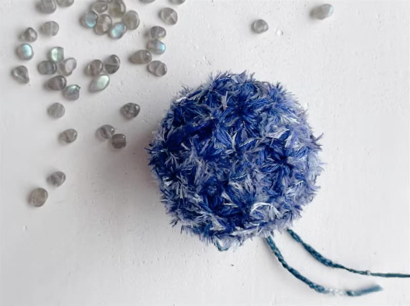 Knitting 生命之花束口袋 - 靛藍光 眉心輪 敷袋