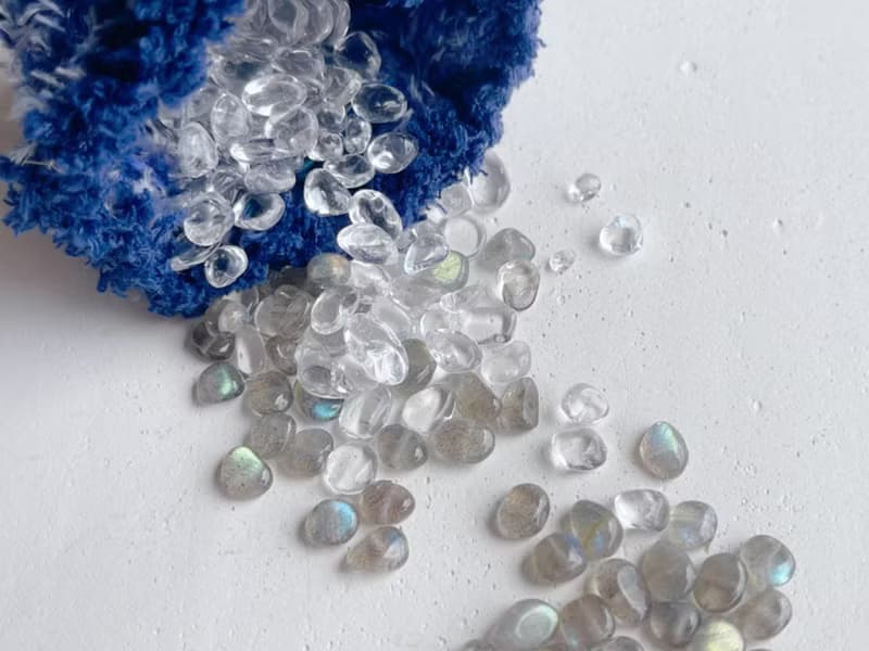 Knitting 生命之花束口袋 - 靛藍光 眉心輪 敷袋