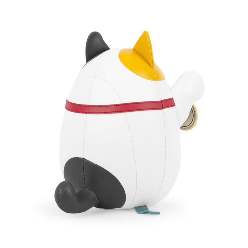 【書擋】招財貓 Lucky Cat Fuu (福貓) 皮革擺飾 l 喬遷禮