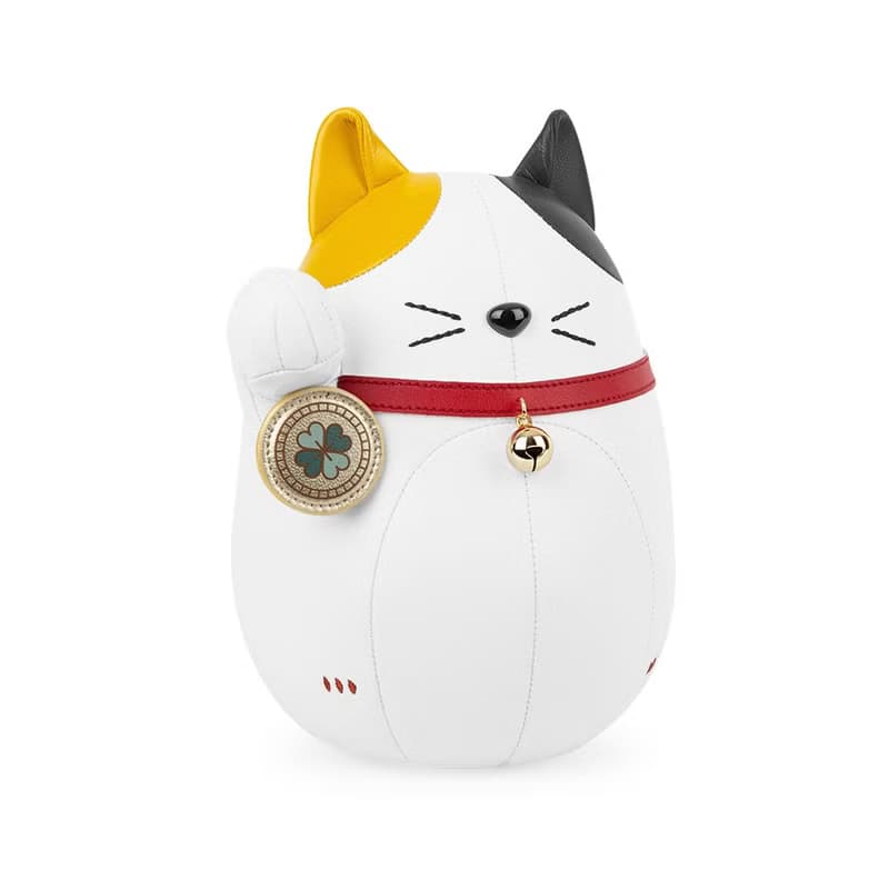 【書擋】招財貓 Lucky Cat Fuu (福貓) 皮革擺飾 l 喬遷禮