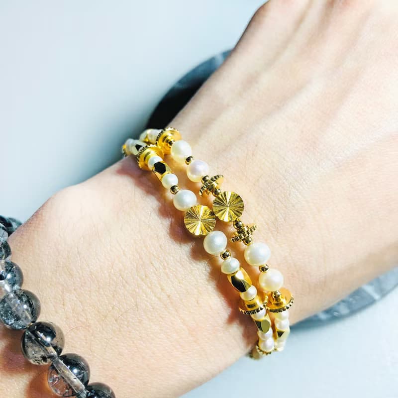 淡水珍珠18kgf手鍊 珍珠手鍊 幸運手鍊 情人節禮物 手工訂製