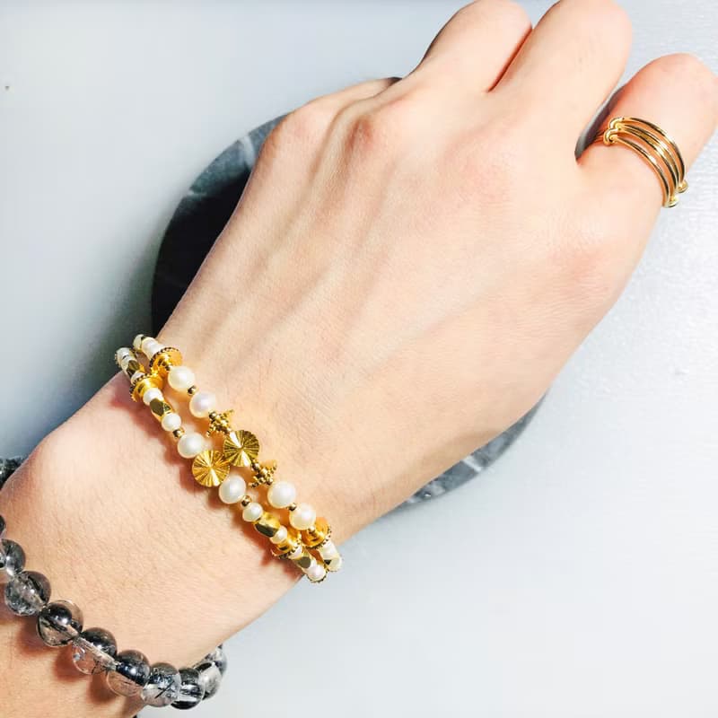 淡水珍珠18kgf手鍊 珍珠手鍊 幸運手鍊 情人節禮物 手工訂製