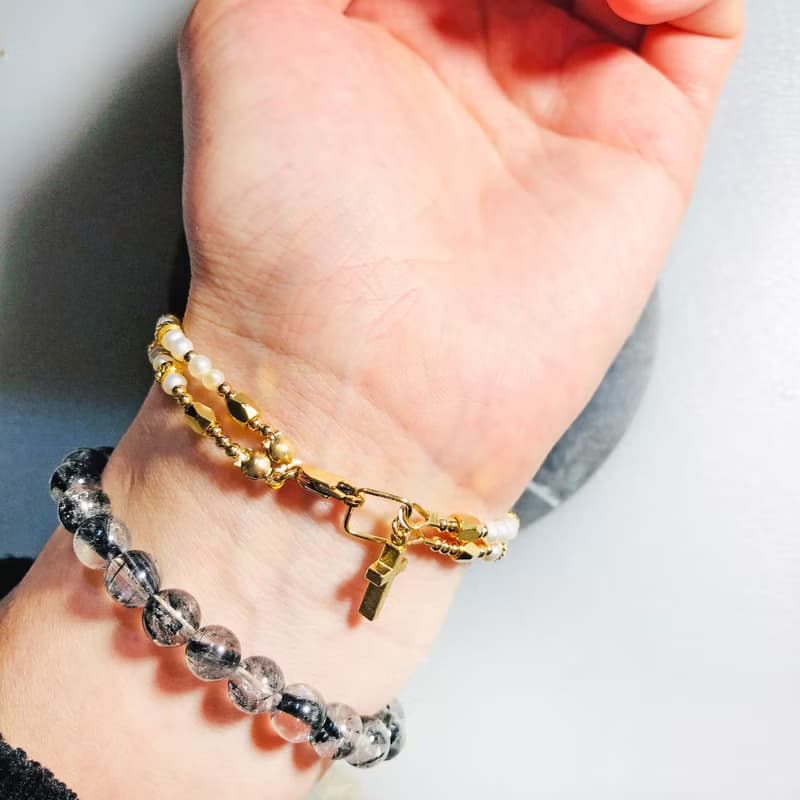 淡水珍珠18kgf手鍊 珍珠手鍊 幸運手鍊 情人節禮物 手工訂製