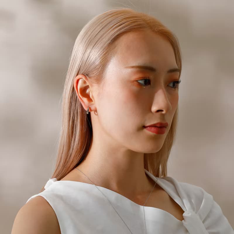 circle-plain smooth pierced earring SV　ニッケルフリースムースピアス　シンプル　フープピアス　シルバー