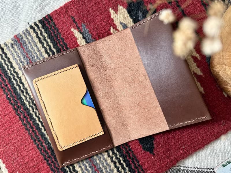 對摺咭位護照套 皮革DIY材料包 好好縫 旅行用品 PASSPORT 護照夾