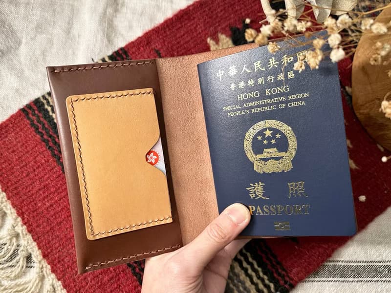 對摺咭位護照套 皮革DIY材料包 好好縫 旅行用品 PASSPORT 護照夾