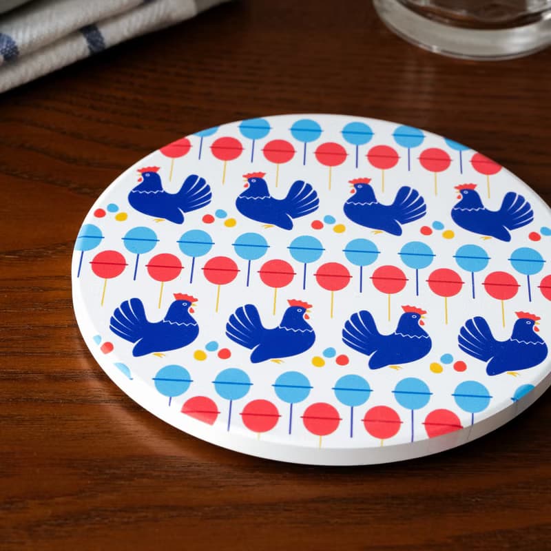 【錦源興】雞蛋冰陶瓷吸水杯墊 l 底部防滑 鶯歌陶瓷製 禮物 新居