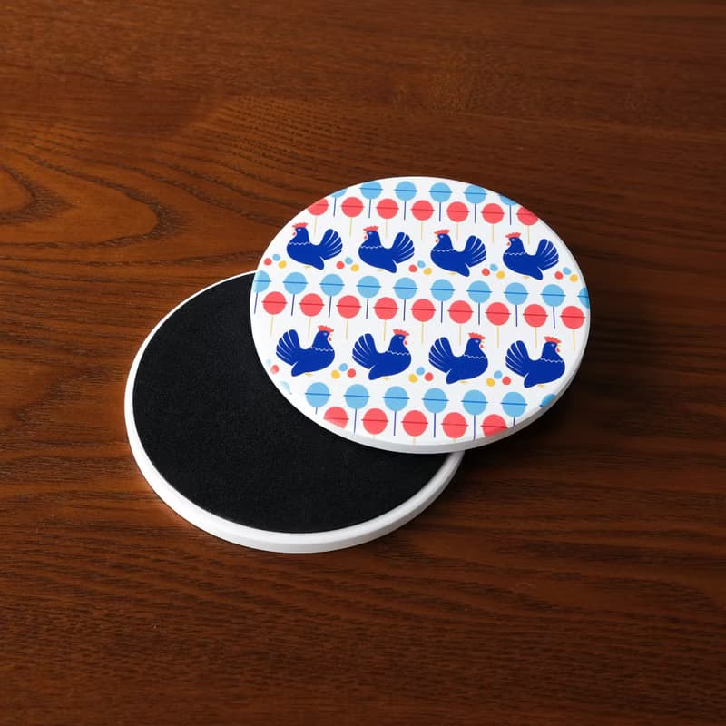 【錦源興】雞蛋冰陶瓷吸水杯墊 l 底部防滑 鶯歌陶瓷製 禮物 新居