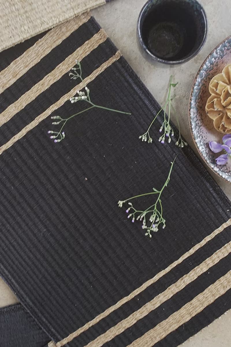 Set 2, Indigo Housewarming, Home Gifts, placemat, table mat, jute platemat