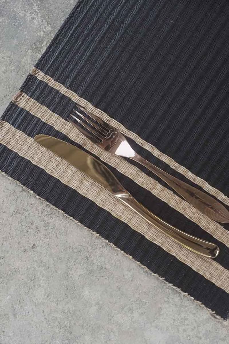 Set 2, Indigo Housewarming, Home Gifts, placemat, table mat, jute platemat