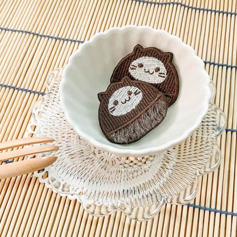 【豐收祈福】達摩/兔/柚/栗/燙貼 刺繡貼紙 行李箱貼紙