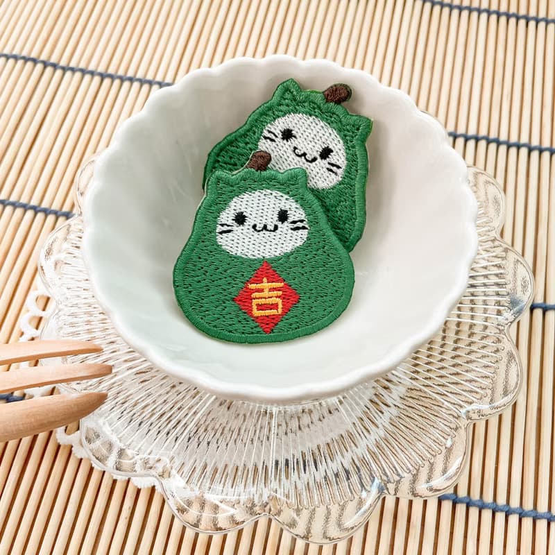 【豐收祈福】達摩/兔/柚/栗/燙貼 刺繡貼紙 行李箱貼紙