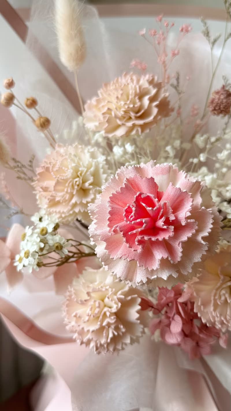 【母親節花束】媽媽的少女心 漸層康乃馨花束 母親節禮物