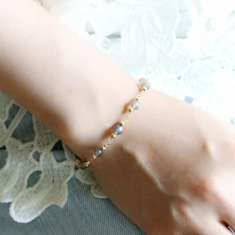 能力を開花させる 瞑想 極上 ラブラドライトの ブレスレット 8月誕生石