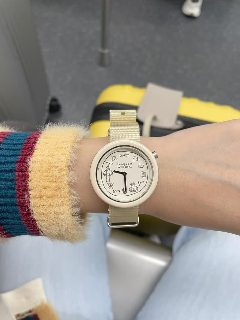 Klasse14 x Topbananax Mooma Mooni 米色尼龍帶手錶 36/42mm