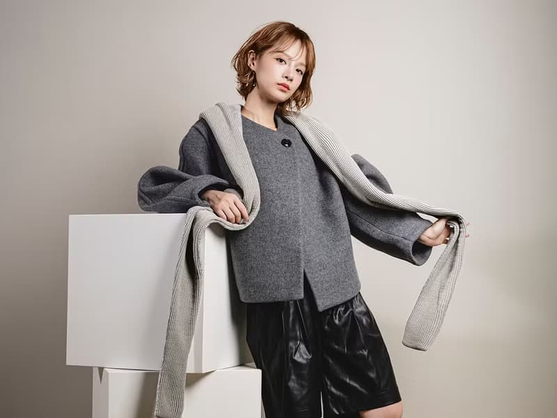 Mist 系列 - 霜影 * 灰色 針織 毛料 圍巾 連帽圍巾