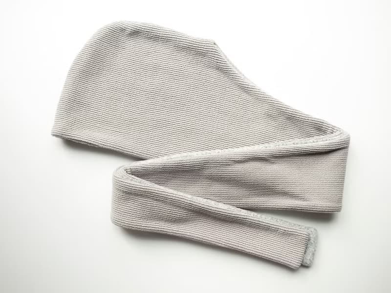 Mist 系列 - 霜影 * 灰色 針織 毛料 圍巾 連帽圍巾