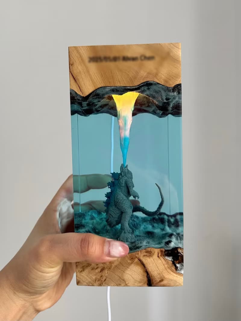 哥吉拉ゴジラ原子吐息氛圍燈 創意禮物/桌擺
