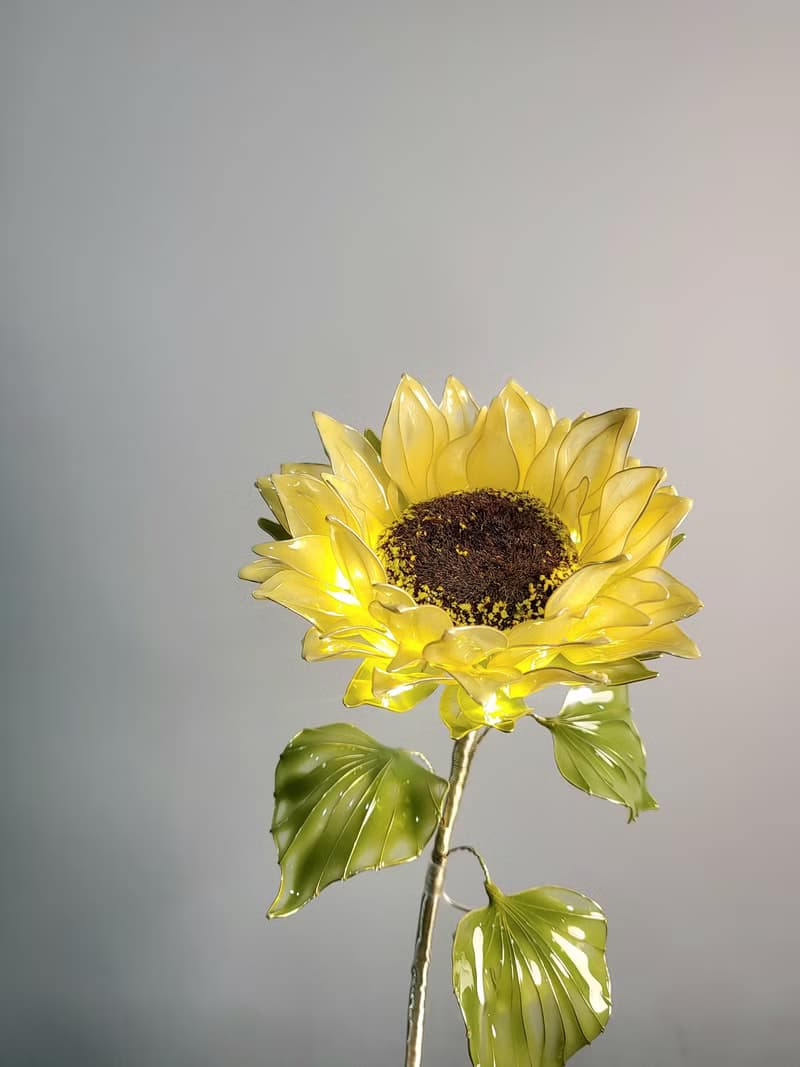奶油向日葵 • 沾浸藝術花燈 【閒逛花間系列】小夜燈。生日禮物